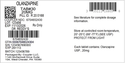 Label (55111 168 05 Olanzapine 20mg 67046 524 30)